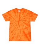 H1000 Tie-Dyes Adult Tie-Dyed Cotton Tee in Spider orange