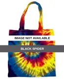 9222 Tie Dyes Cotton Tote Bag Black Spider