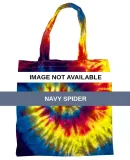 9222 Tie Dyes Cotton Tote Bag Navy Spider