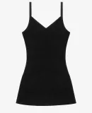 Los Angeles Apparel 14R317 14/1Rib SpaghettiV-Neck in Black