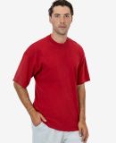 Los Angeles Apparel 1801GD Garment Dye Plain Crew  in Dark red