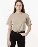 Los Angeles Apparel 1801GD Garment Dye Plain Crew  in Mushroom