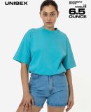 Los Angeles Apparel 1801GD Garment Dye Plain Crew  in Pool