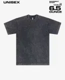 Los Angeles Apparel 1801MW S/S Mineral Wash Crew 6 in Carbon black