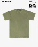 Los Angeles Apparel 1801MW S/S Mineral Wash Crew 6 in Matcha