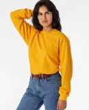 Los Angeles Apparel 1807GD L/S Grmnt Dye Crew Neck in Gold