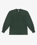 Los Angeles Apparel 1807GD L/S Grmnt Dye Crew Neck in Ivy