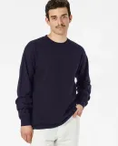 Los Angeles Apparel 1807GD L/S Grmnt Dye Crew Neck in Navy