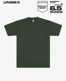 Los Angeles Apparel 1809GD S/S Pocket Tee in Ivy