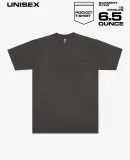 Los Angeles Apparel 1809GD S/S Pocket Tee in Vintage black