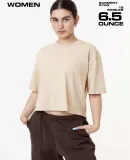 Los Angeles Apparel 1820GD 18/1 Oversize Crop Tee in Beige