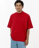 Los Angeles Apparel 1825GD 18/1 S/S Oversized Mock in Cherry red