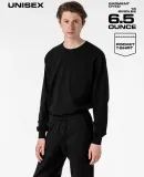 Los Angeles Apparel 1810GD L/S Pocket Crew 6.5oz in Black