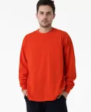 Los Angeles Apparel 1810GD L/S Pocket Crew 6.5oz in Bright orange