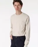 Los Angeles Apparel 1810GD L/S Pocket Crew 6.5oz in Cement