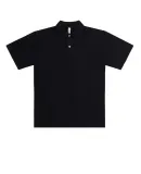 Los Angeles Apparel 18412GD Short Sleeve Polo T-Sh in Black
