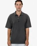 Los Angeles Apparel 18412GD Short Sleeve Polo T-Sh in Vintage black