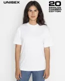 Los Angeles Apparel 2017MN S/S Mock Crew Neck 6.0o in White