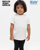 Los Angeles Apparel 21005 Toddler Fine Jersey S/S  in White