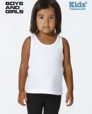 Los Angeles Apparel 21008 Toddler Fine Jersey Tank in White