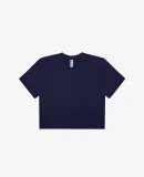 Los Angeles Apparel 23302 FINE JERSEY S/S CROP T in Navy