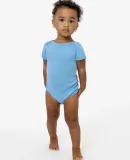 Los Angeles Apparel 40001 BABY RIB INFANT S/S ONES in Baby blue