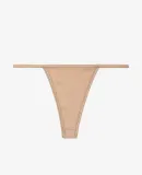 Los Angeles Apparel 43013 Baby Rib Thong in Almond