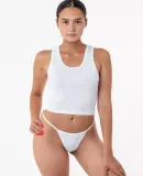 Los Angeles Apparel 43013 Baby Rib Thong in White
