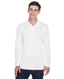 8405LS UltraClub® Adult Cool & Dry Sport Long-Sle in White