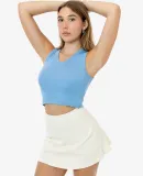 Los Angeles Apparel 4357 Baby Rib Sleeveless Vneck in Baby blue