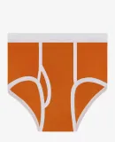 Los Angeles Apparel 44015 Baby Rib Brief in Orange/white