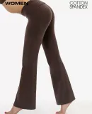 Los Angeles Apparel 8300GD Garment Dye Yoga Pant in Chocolate