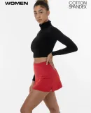 Los Angeles Apparel 8381GD Garment Dye Cheer Skort in Classic red