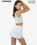 Los Angeles Apparel 8381GD Garment Dye Cheer Skort in White