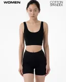 Los Angeles Apparel 8382 Cotton Spandex Bike Short in Black