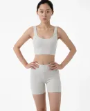 Los Angeles Apparel 8382 Cotton Spandex Bike Short in Cement
