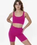 Los Angeles Apparel 8382 Cotton Spandex Bike Short in Red violet