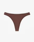 Los Angeles Apparel 8390 Ctn Spandex Thong Panty in Cinnamon