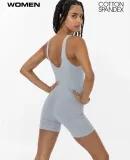 Los Angeles Apparel B101C Tank Biketard in Heather grey