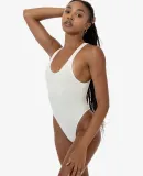 Los Angeles Apparel B310GD GD Tank Thong Bodysuit in Creme