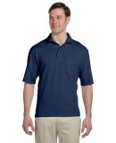 436 Jerzees Adult Jersey 50/50 Pocket Polo with Sp in J. navy