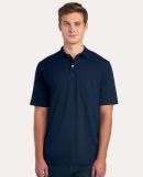 436 Jerzees Adult Jersey 50/50 Pocket Polo with Sp in J. navy