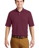 436 Jerzees Adult Jersey 50/50 Pocket Polo with Sp in Maroon