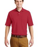 436 Jerzees Adult Jersey 50/50 Pocket Polo with Sp in True red