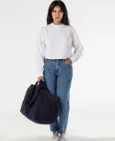 Los Angeles Apparel BD12 Oversize Bull Denim Bag in Navy