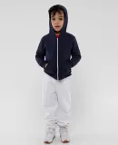 Los Angeles Apparel F2097 Kids Poly Cotton Zip Hoo in Navy