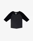 Los Angeles Apparel FF0053 Infant 3/4 Slv Ply Ctn  in Heather black/black