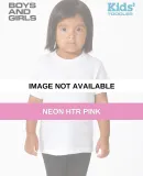 Los Angeles Apparel FF1001 Toddler Ply Ctn S/S T NEON HTR PINK