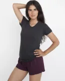 Los Angeles Apparel FF3001 S/S  Cotton-Poly Tee 3. in Heather black