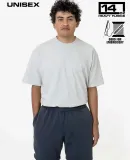 Los Angeles Apparel HF02GD Heavy Fleece Mid Short in Dolphin blue